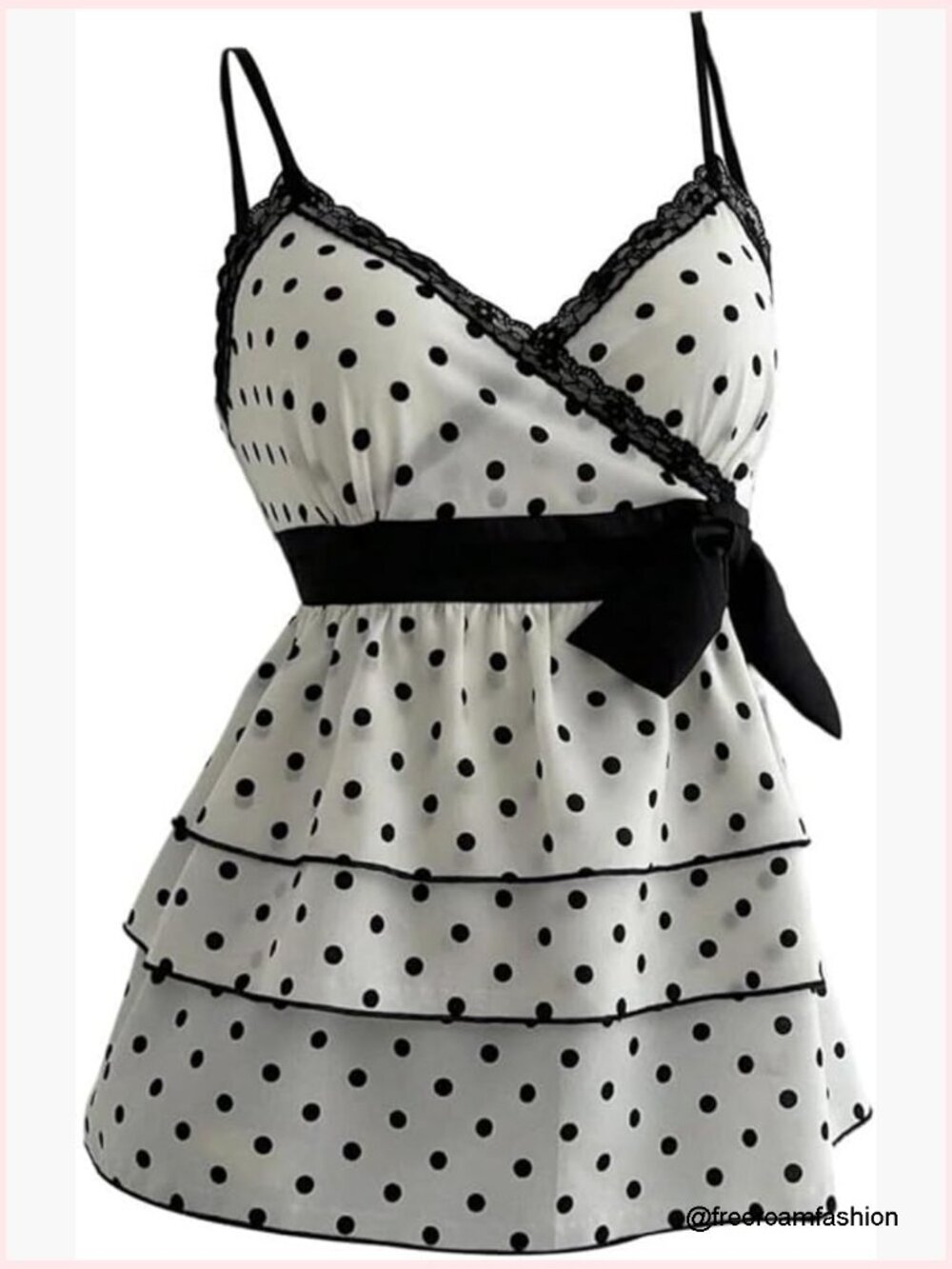 Y2K Polka Dot Babydoll Tank Top Ruffled Peplum Sleeveless Summer